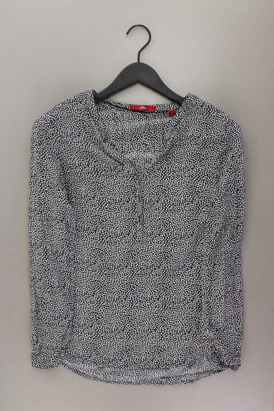 s.Oliver Langarmbluse Gr. 36 schwarz aus Viskose