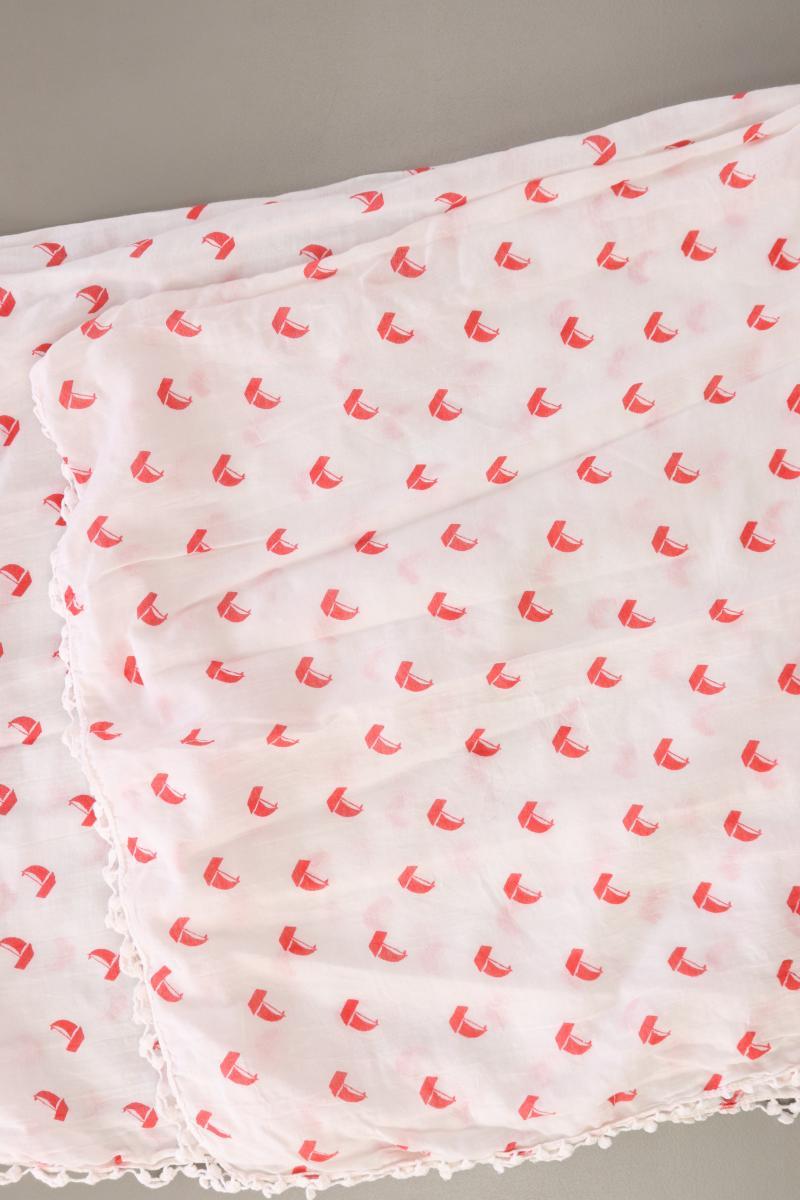 Six Tuch mit Schiffmuster weiß aus Viskose