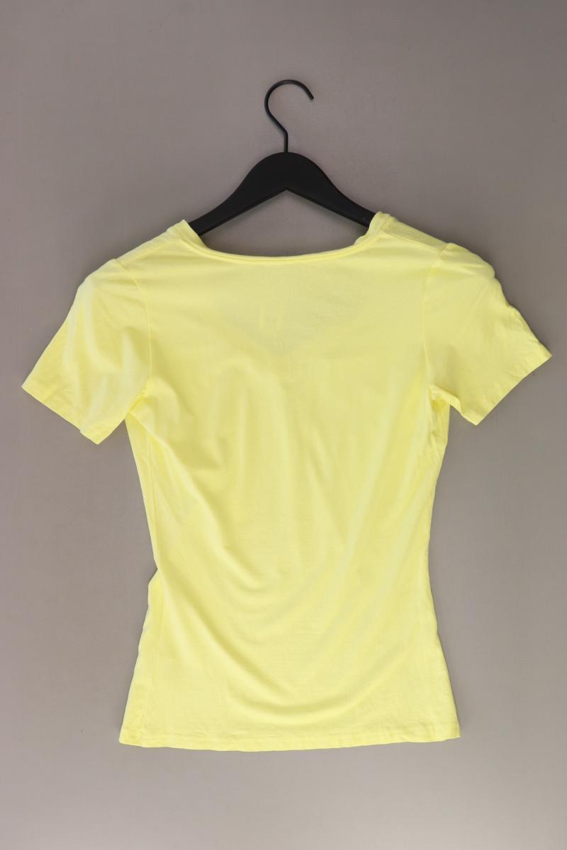 Laura Scott Shirt mit V-Ausschnitt Gr. 34 Kurzarm gelb aus Viskose