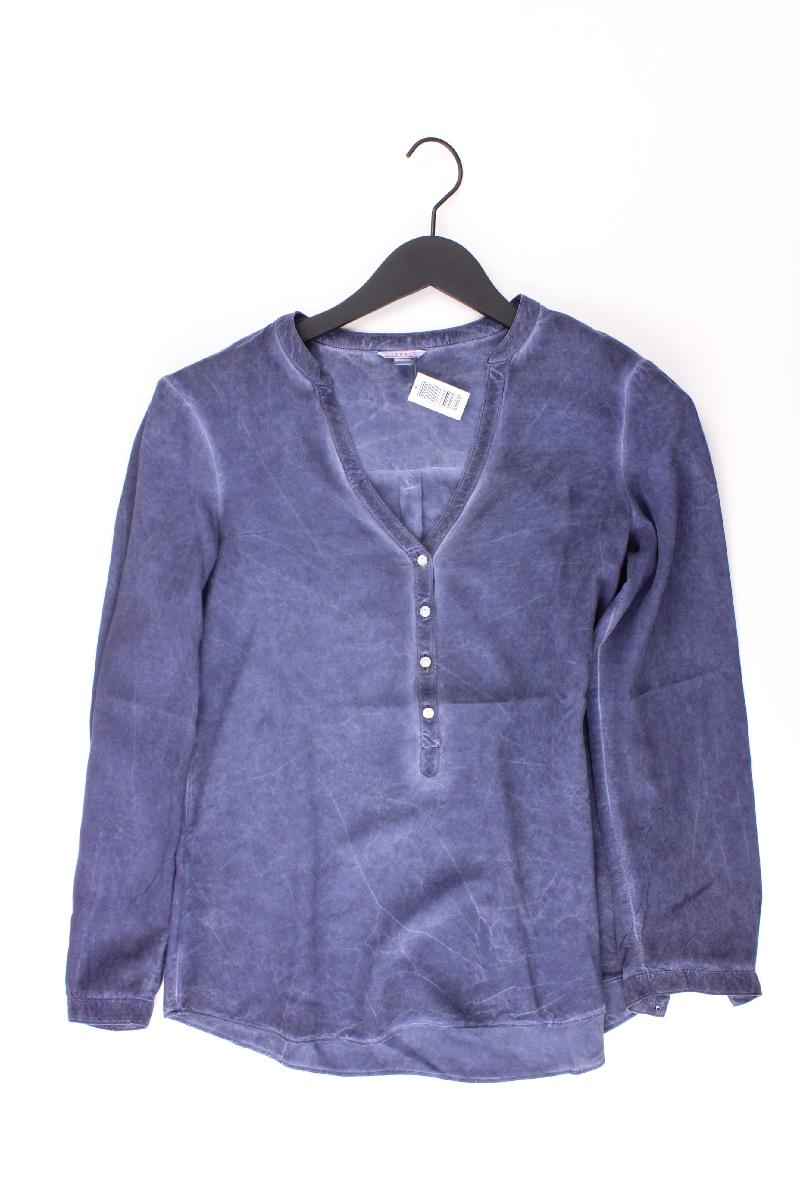 Esprit Langarmbluse Gr. 36 blau aus Viskose