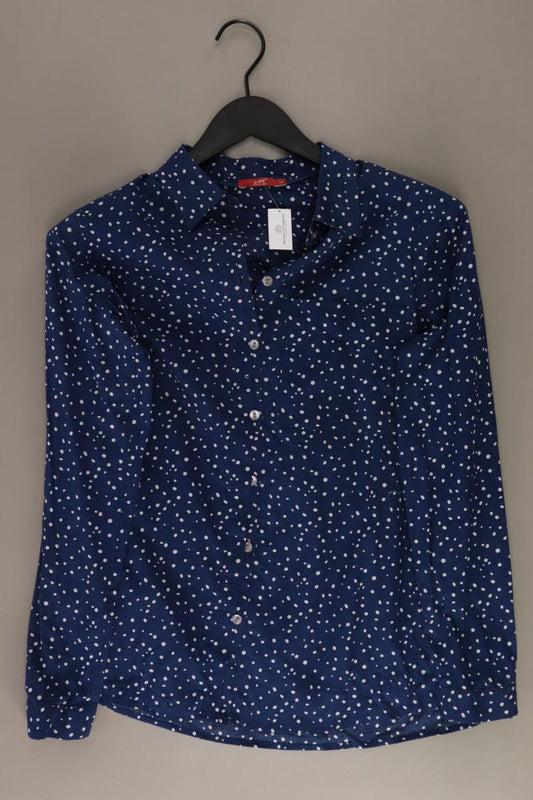 edc by Esprit Langarmbluse Gr. XS gepunktet blau
