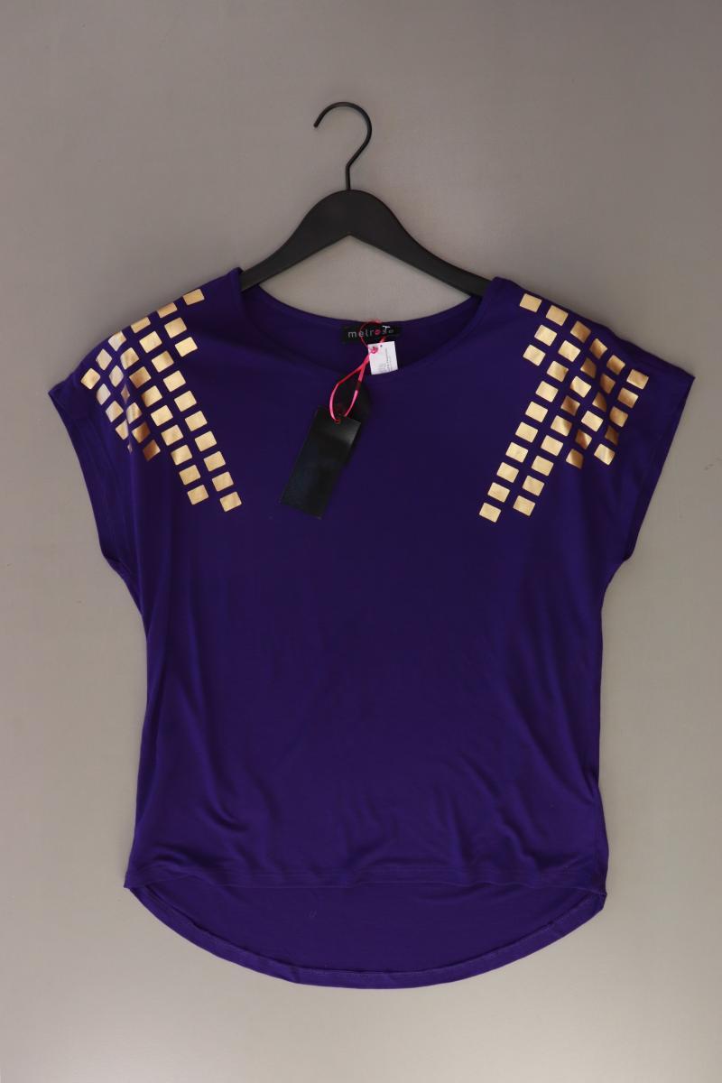 Melrose T-Shirt Gr. 34 neu mit Etikett Kurzarm lila aus Viskose