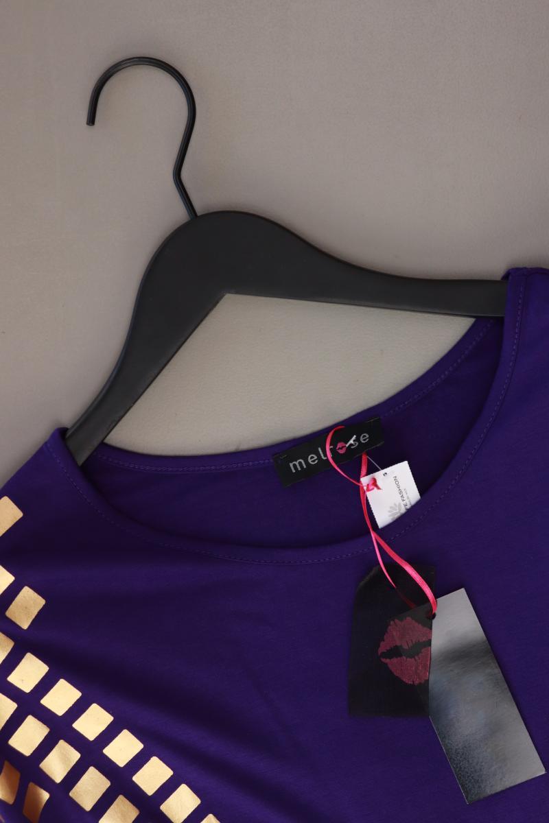 Melrose T-Shirt Gr. 34 neu mit Etikett Kurzarm lila aus Viskose