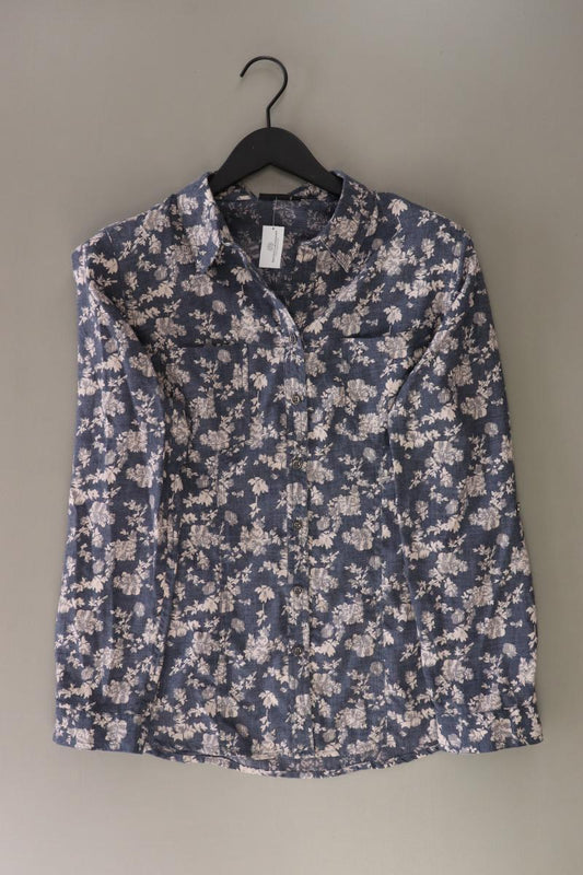 Bexleys Langarmbluse Gr. 40 mit Blumenmuster blau aus Polyester