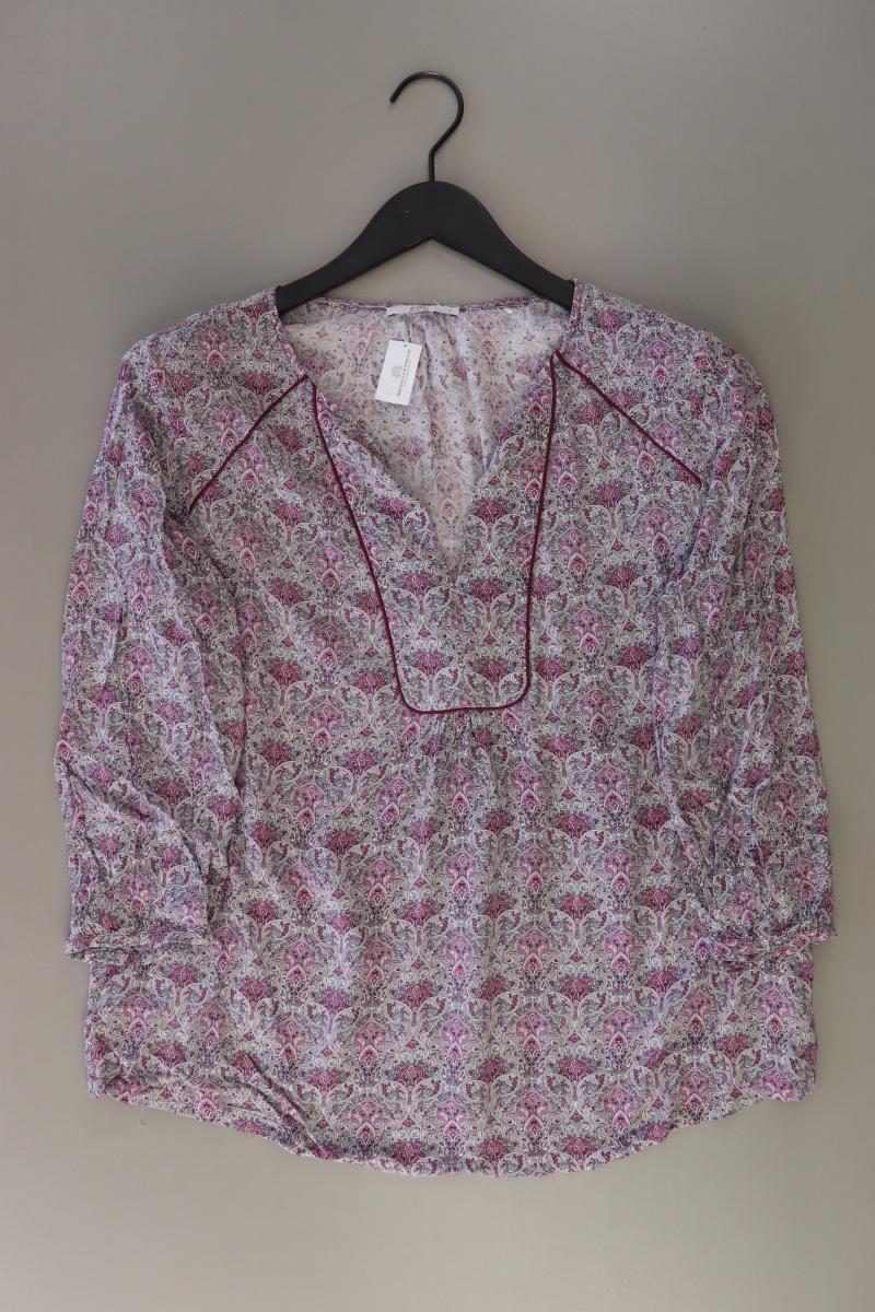 edc by Esprit Schluppenbluse Gr. L mit Paisleymuster neuwertig 3/4 Ärmel lila