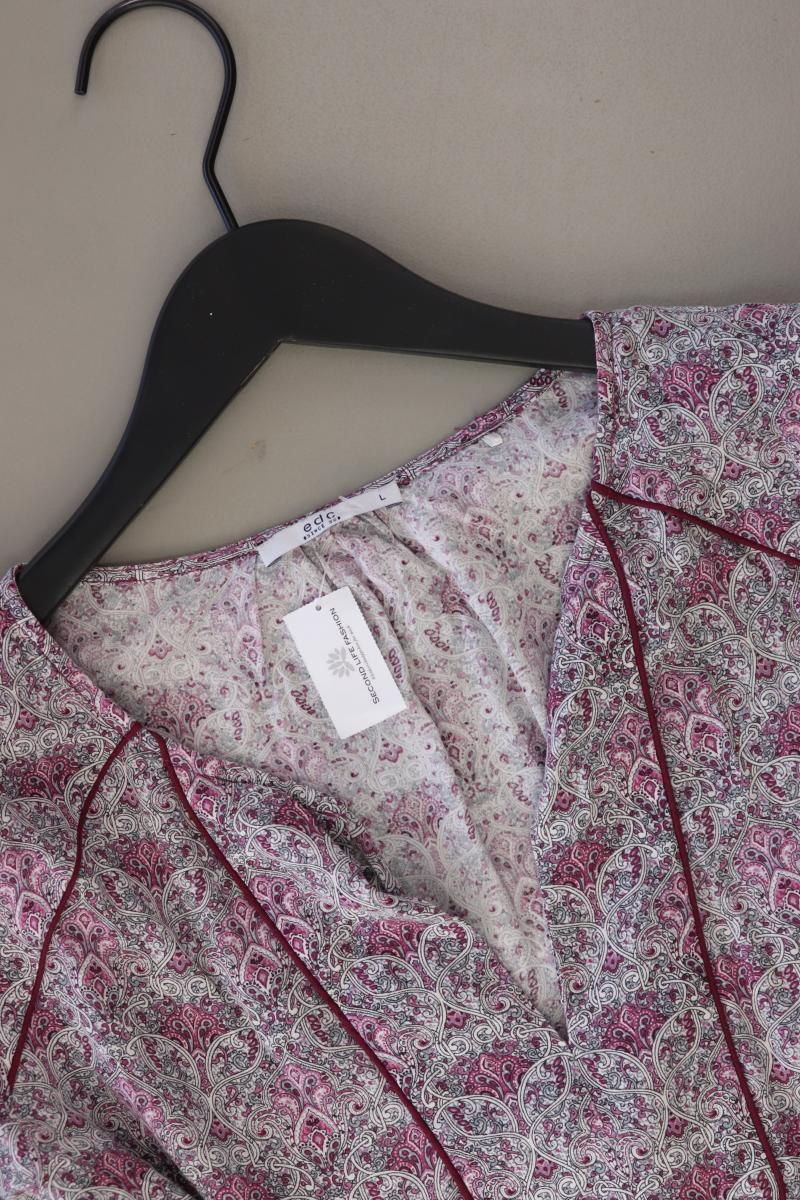 edc by Esprit Schluppenbluse Gr. L mit Paisleymuster neuwertig 3/4 Ärmel lila