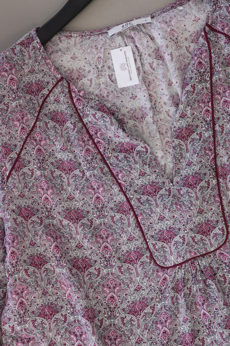 edc by Esprit Schluppenbluse Gr. L mit Paisleymuster neuwertig 3/4 Ärmel lila