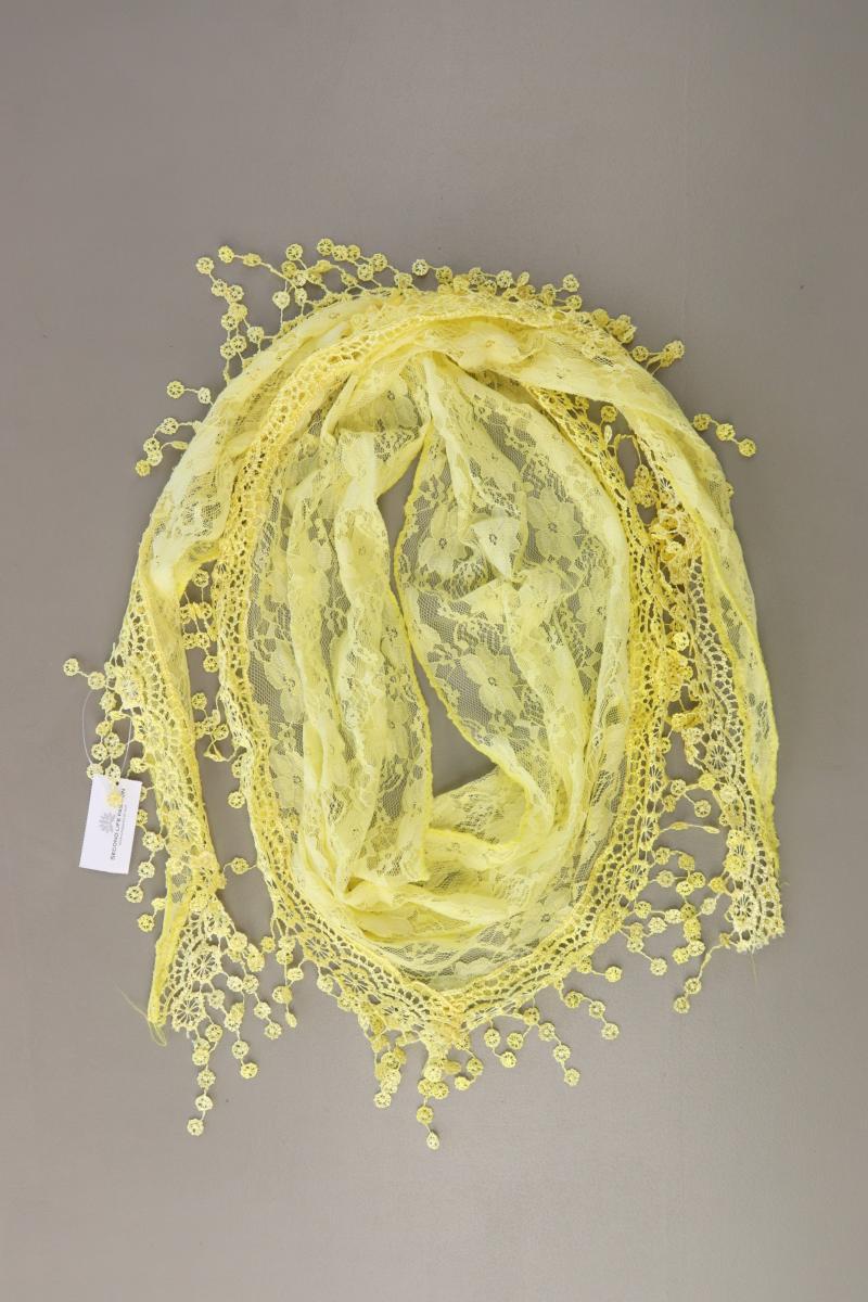 Tuch mit Spitze gelb aus Polyester