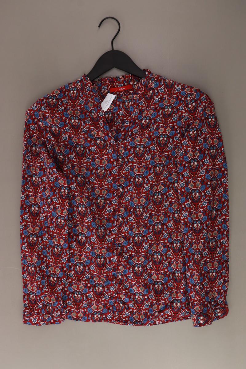 s.Oliver Langarmbluse Gr. 34 mit Blumenmuster rot