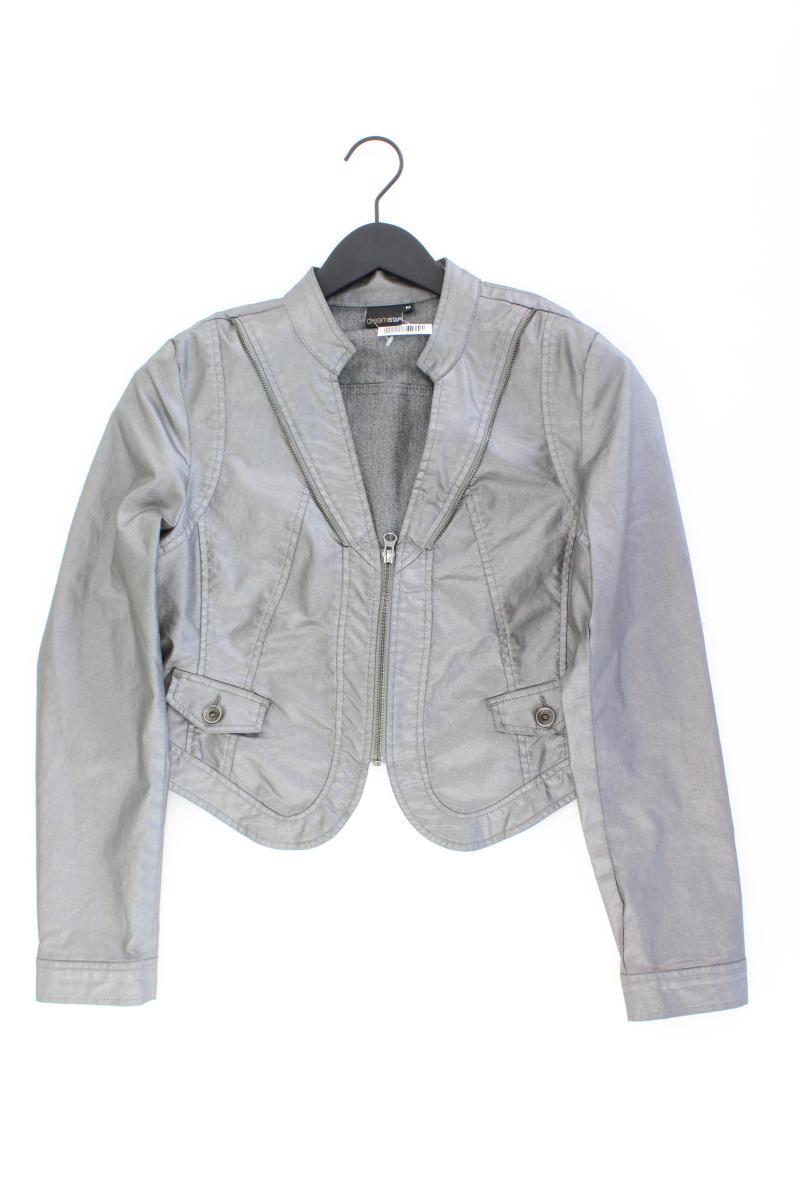 dreamstar Kunstlederjacke Gr. M neuwertig silber aus Polyester