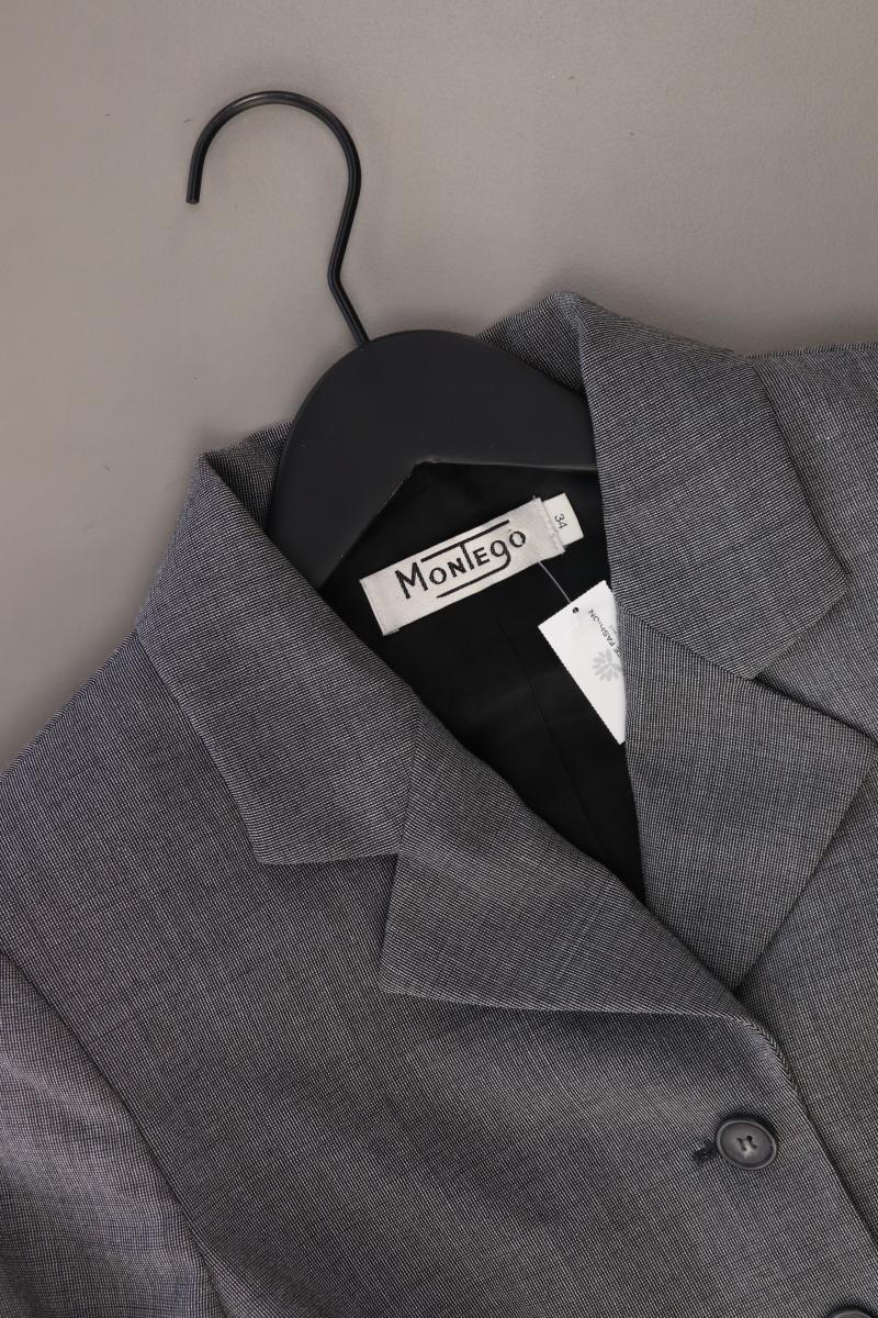 Montego Classic Blazer Gr. 34 Vintage grau aus Polyester