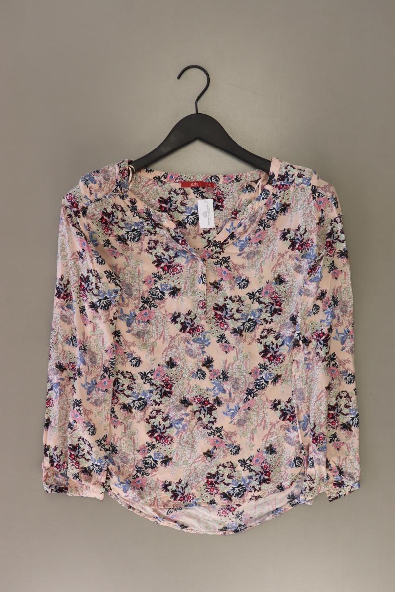 edc by Esprit Langarmbluse Gr. XS mit Blumenmuster rosa aus Viskose