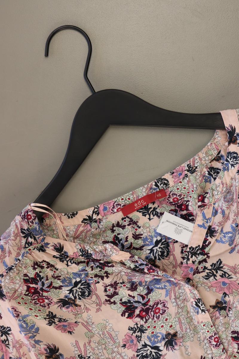 edc by Esprit Langarmbluse Gr. XS mit Blumenmuster rosa aus Viskose