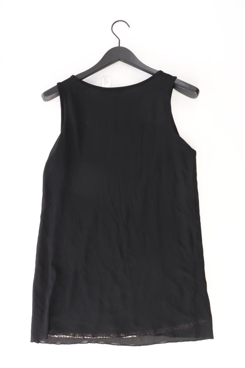 Street One Chiffonbluse Gr. 36 Ärmellos mit Pailletten schwarz aus Polyester