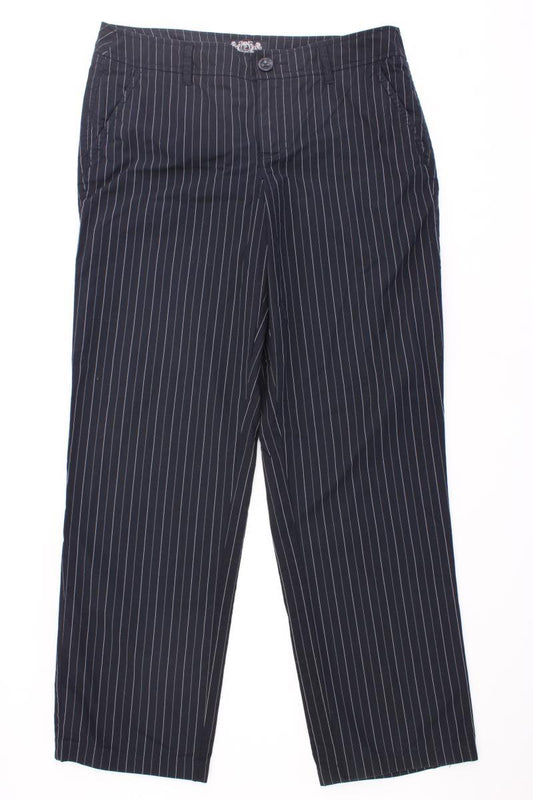 Esprit Stoffhose Gr. Kurzgröße 40 gestreift blau aus Baumwolle