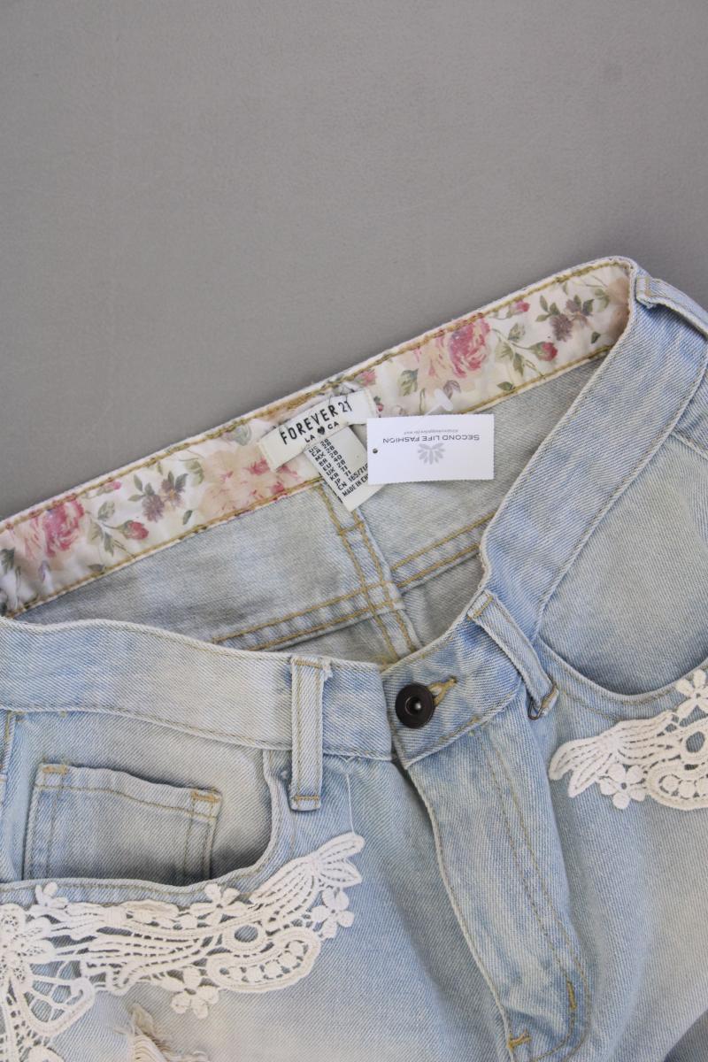 forever 21 Jeansshorts Gr. W28 blau aus Baumwolle