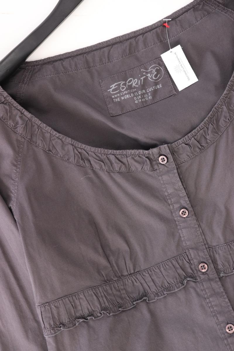 Esprit Langarmbluse Gr. 40 grau