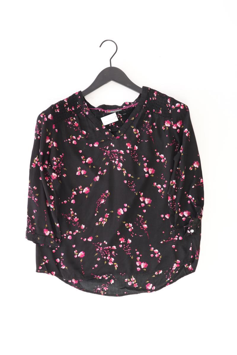 Street One Classic Bluse Gr. 36 mit Blumenmuster 3/4 Ärmel schwarz aus Viskose