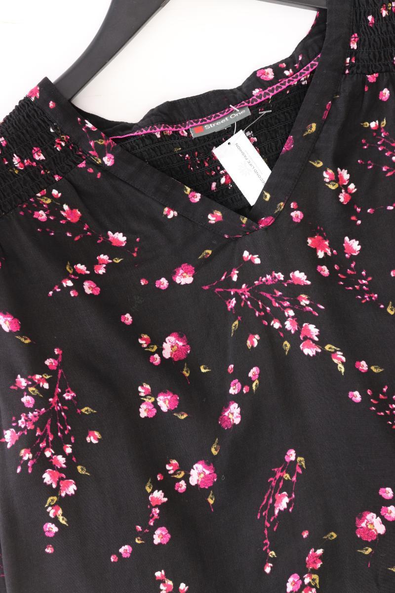Street One Classic Bluse Gr. 36 mit Blumenmuster 3/4 Ärmel schwarz aus Viskose