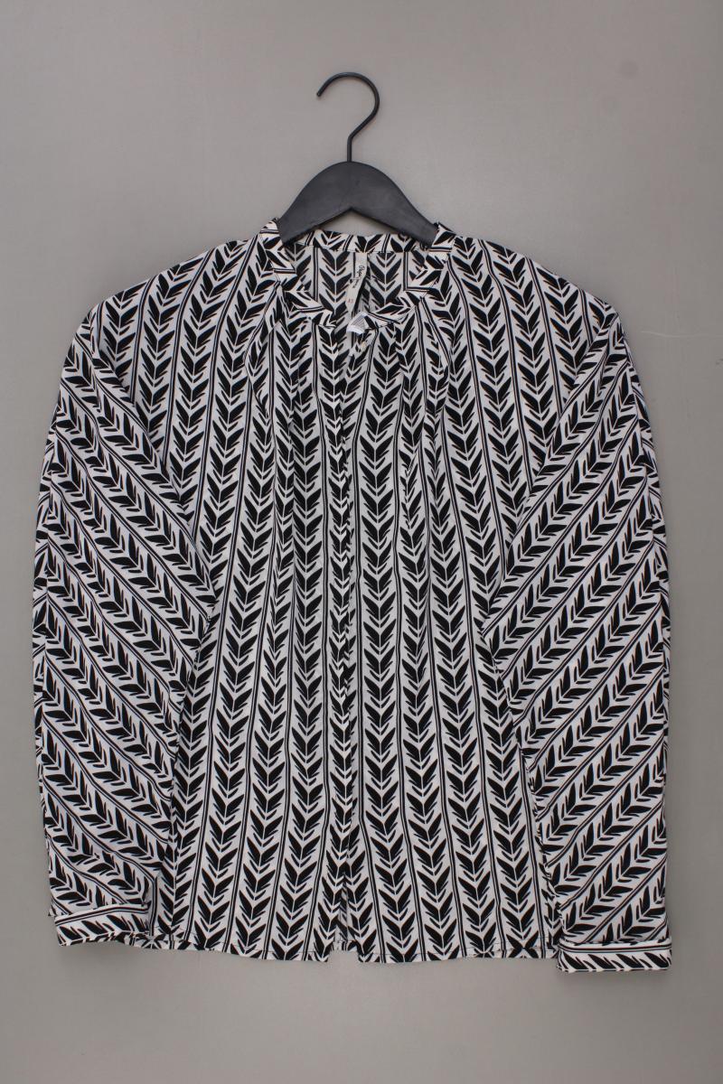 Pepe Jeans Oversize Bluse Gr. XS geometrisches Muster Langarm schwarz