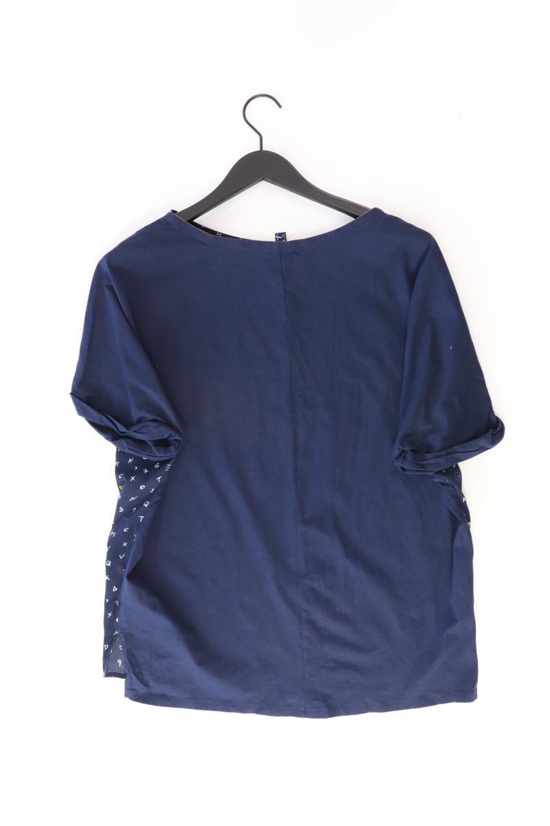 Esprit Kurzarmbluse Gr. S blau aus Polyester