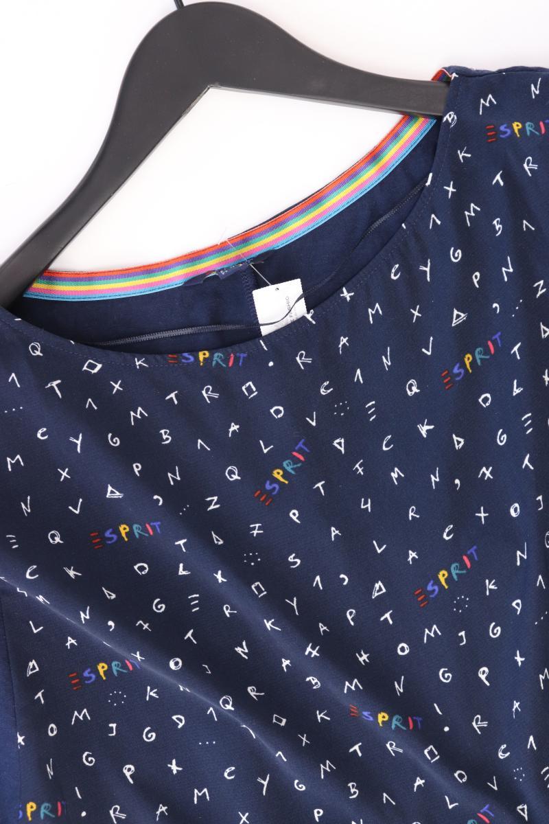 Esprit Kurzarmbluse Gr. S blau aus Polyester