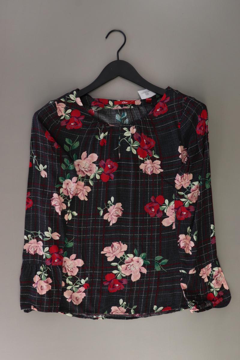 s.Oliver Bluse mit Blumenmuster Gr. 36 Langarm mehrfarbig aus Viskose