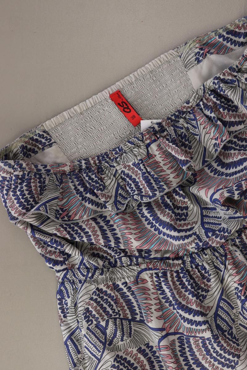 QS by s.Oliver Bandeaukleid Gr. 38 Ärmellos mehrfarbig aus Baumwolle