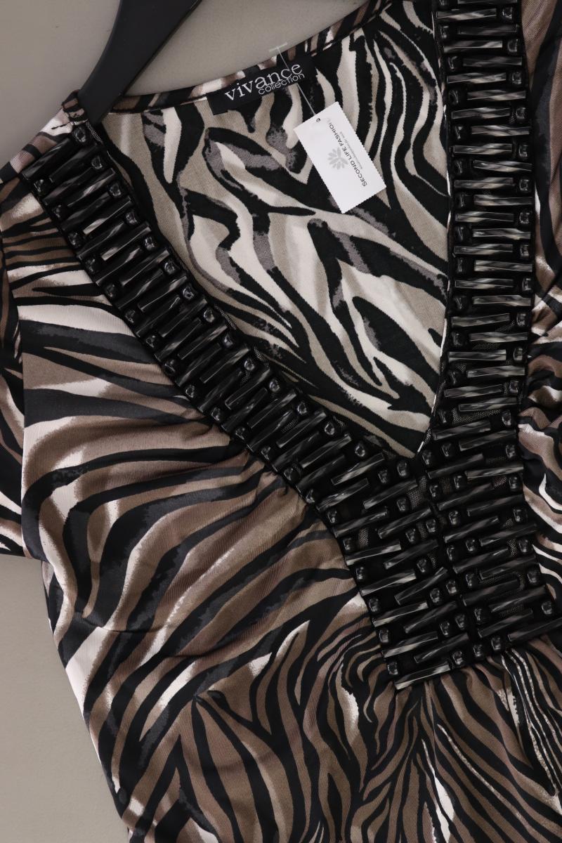 Vivance Kurzarmkleid Gr. 36 mit Tierdruck braun aus Polyester