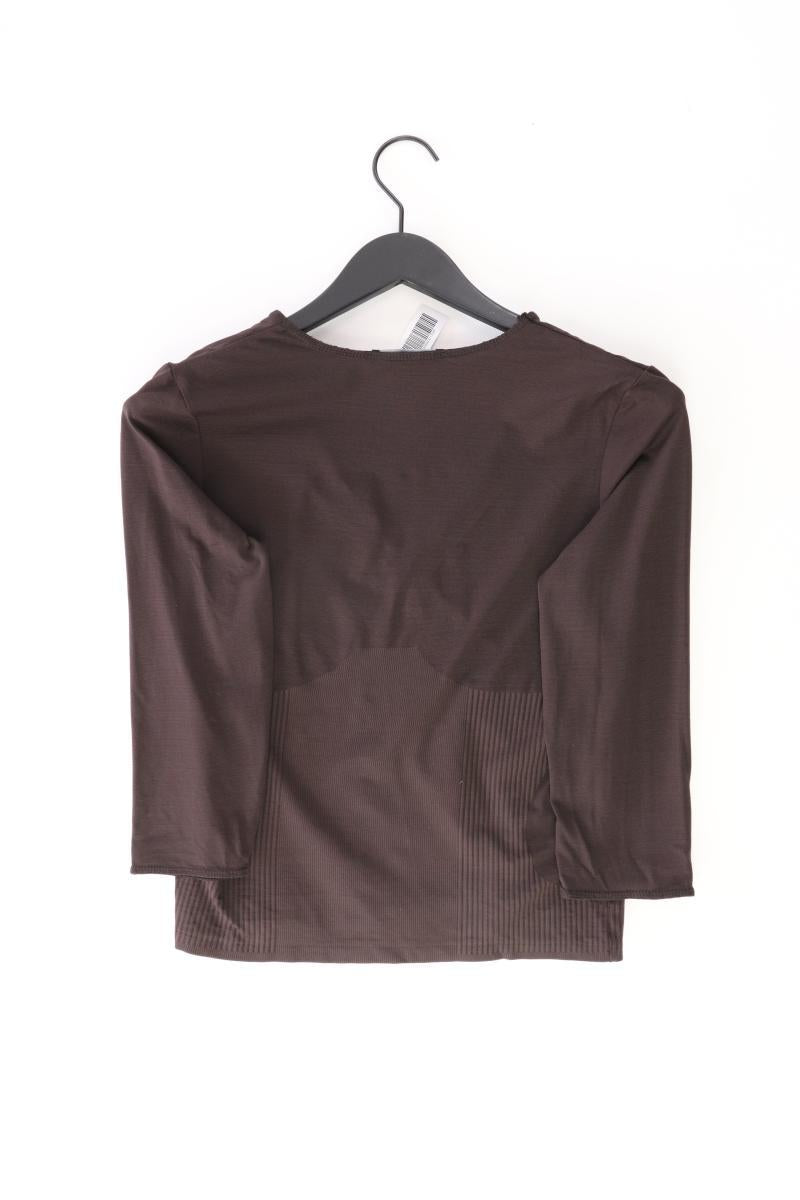 Oui Shirt mit V-Ausschnitt Gr. 38 3/4 Ärmel braun aus Polyamid