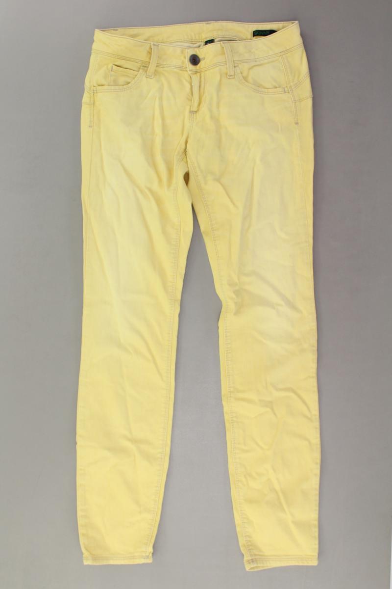 Benetton Skinny Jeans Gr. W29 neuwertig gelb aus Baumwolle