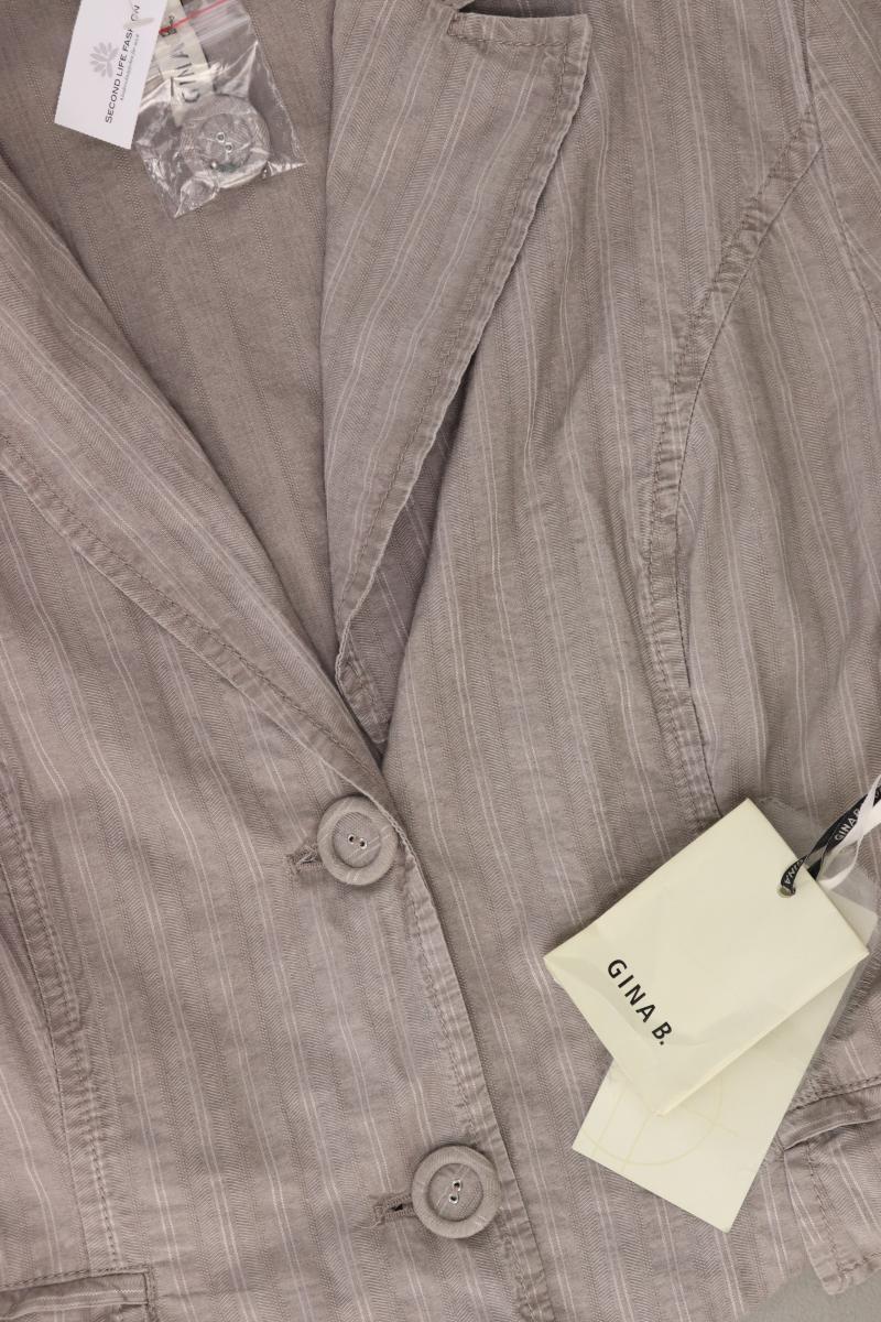Gina B. Blazer Gr. 42 neu mit Etikett Neupreis: 139,0€! grau aus Baumwolle