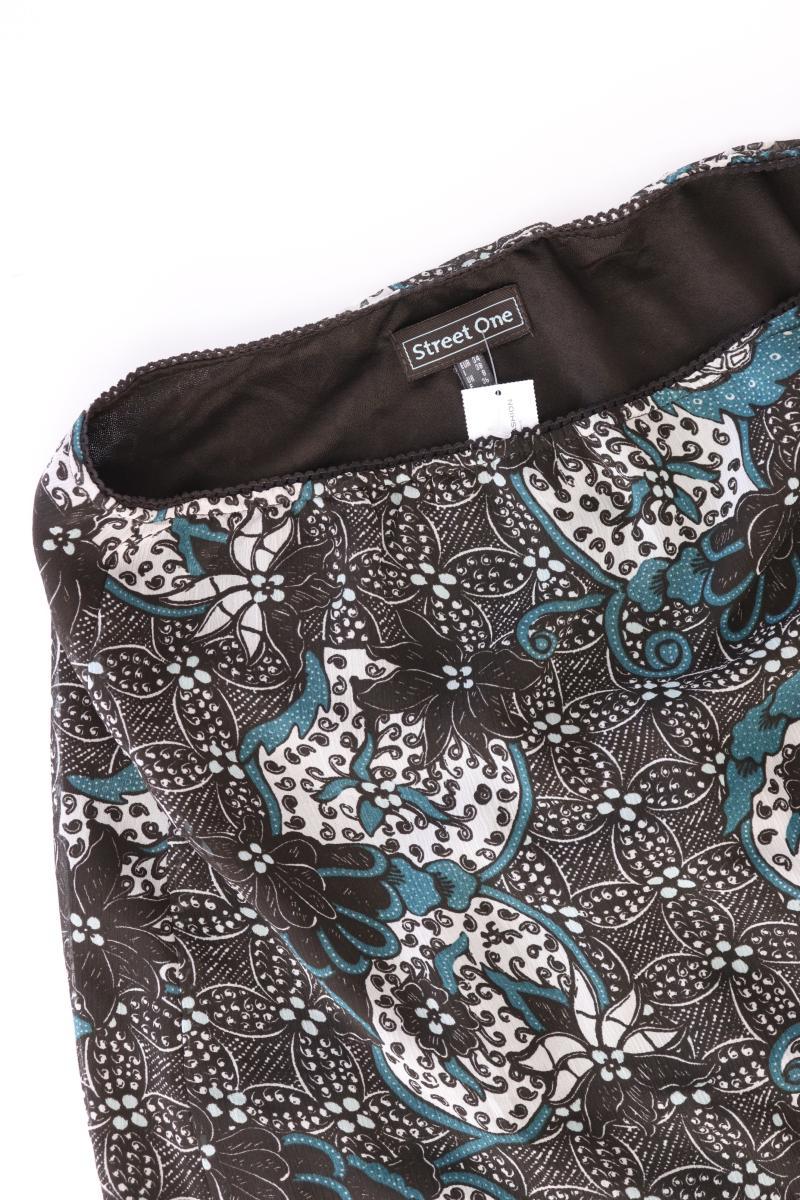 Street One Stretchrock Gr. 34 mit Blumenmuster braun aus Polyester