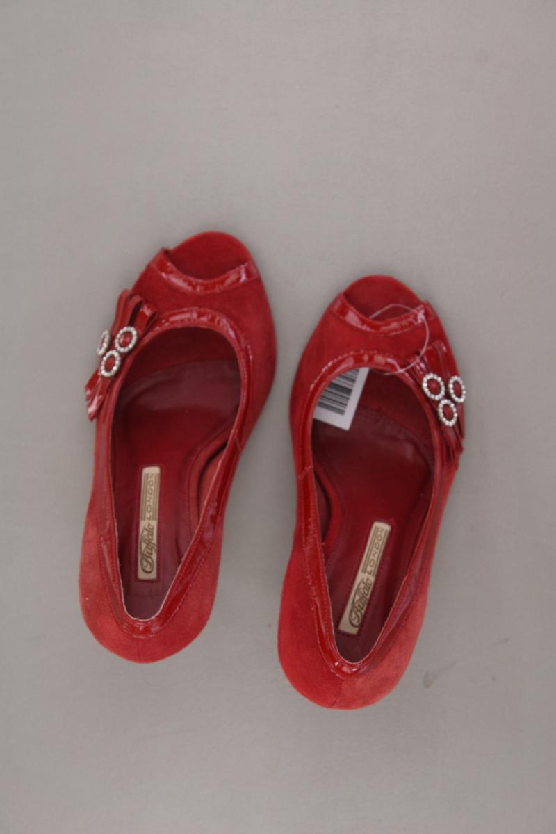 Buffalo Peep Toes Gr. 36 rot aus Leder