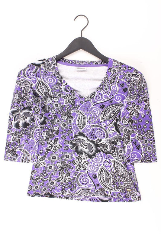 Street One Shirt mit V-Ausschnitt Gr. 38 3/4 Ärmel lila aus Baumwolle