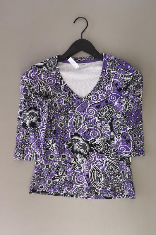 Street One Printshirt Gr. 38 mit Paisleymuster 3/4 Ärmel lila aus Baumwolle