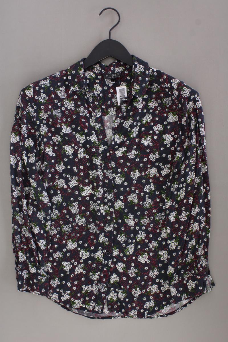 Topshop Langarmbluse Gr. 34 mit Blumenmuster mehrfarbig aus Viskose