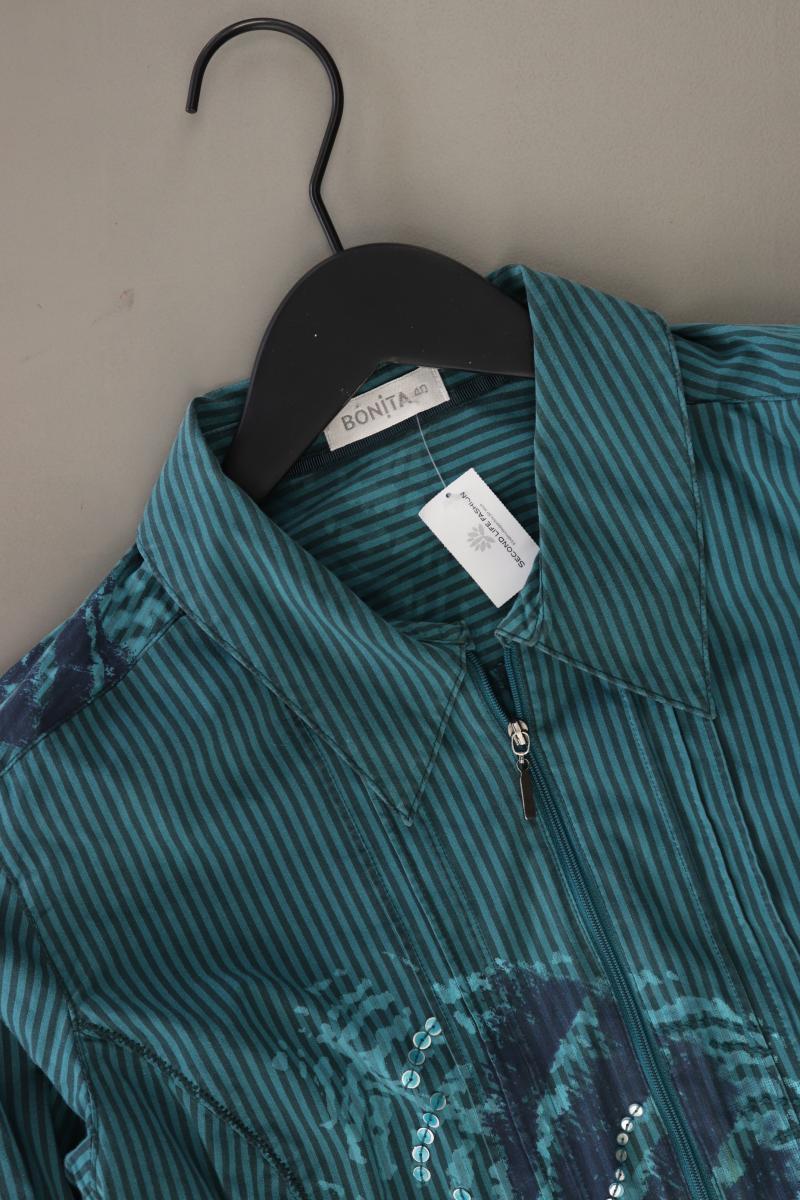 Bonita Langarmbluse Gr. 40 blau aus Baumwolle