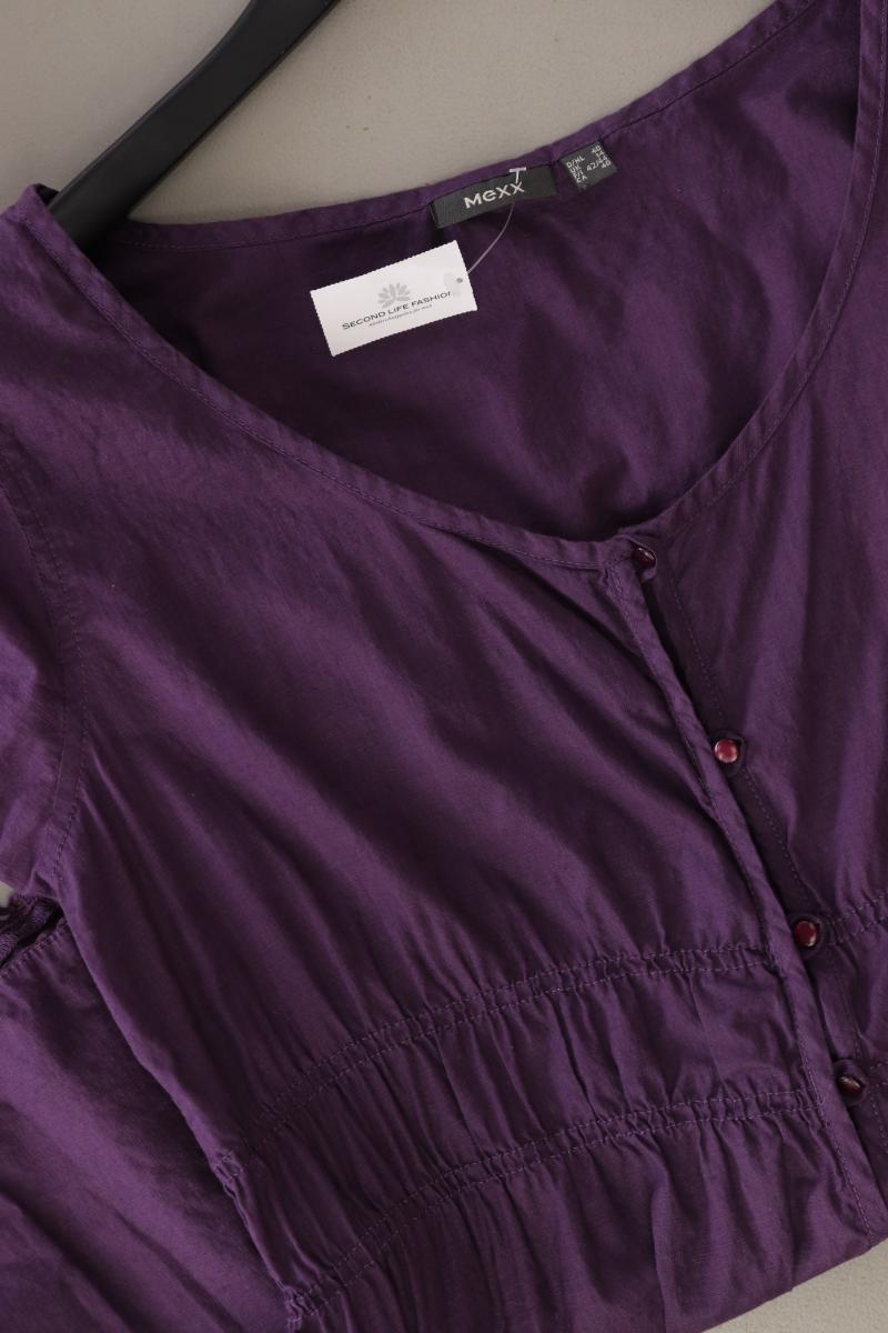 Mexx Kurzarmbluse Gr. 40 lila aus Baumwolle
