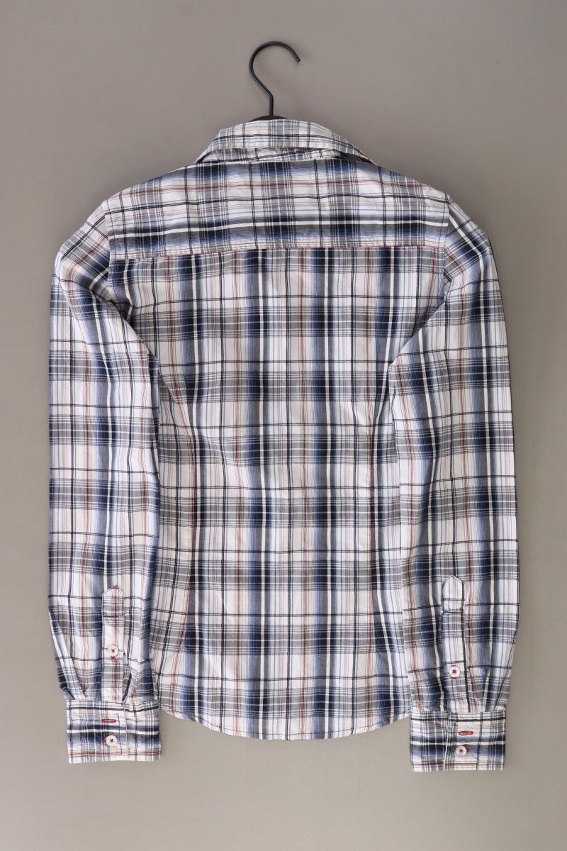 Timezone Karobluse Gr. XS kariert Langarm blau aus Baumwolle