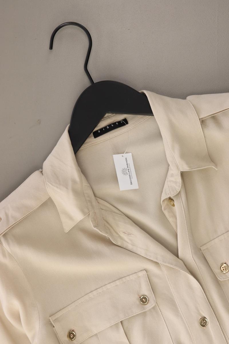 Sisley Oversize Bluse Gr. S Langarm creme aus Viskose