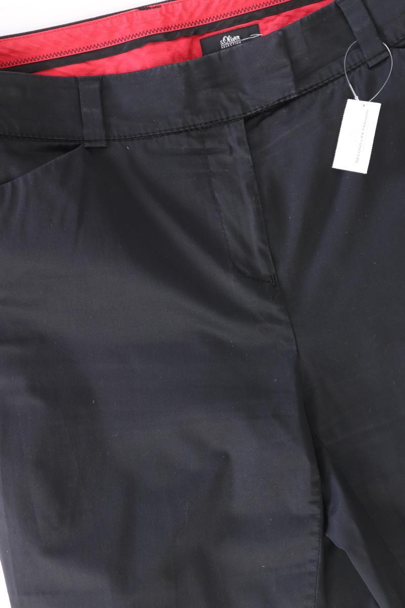 s.Oliver Selection Hose Gr. 38 schwarz aus Baumwolle