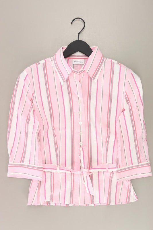 Frank Walder gestreifte Bluse Gr. 38 3/4 Ärmel pink aus Baumwolle