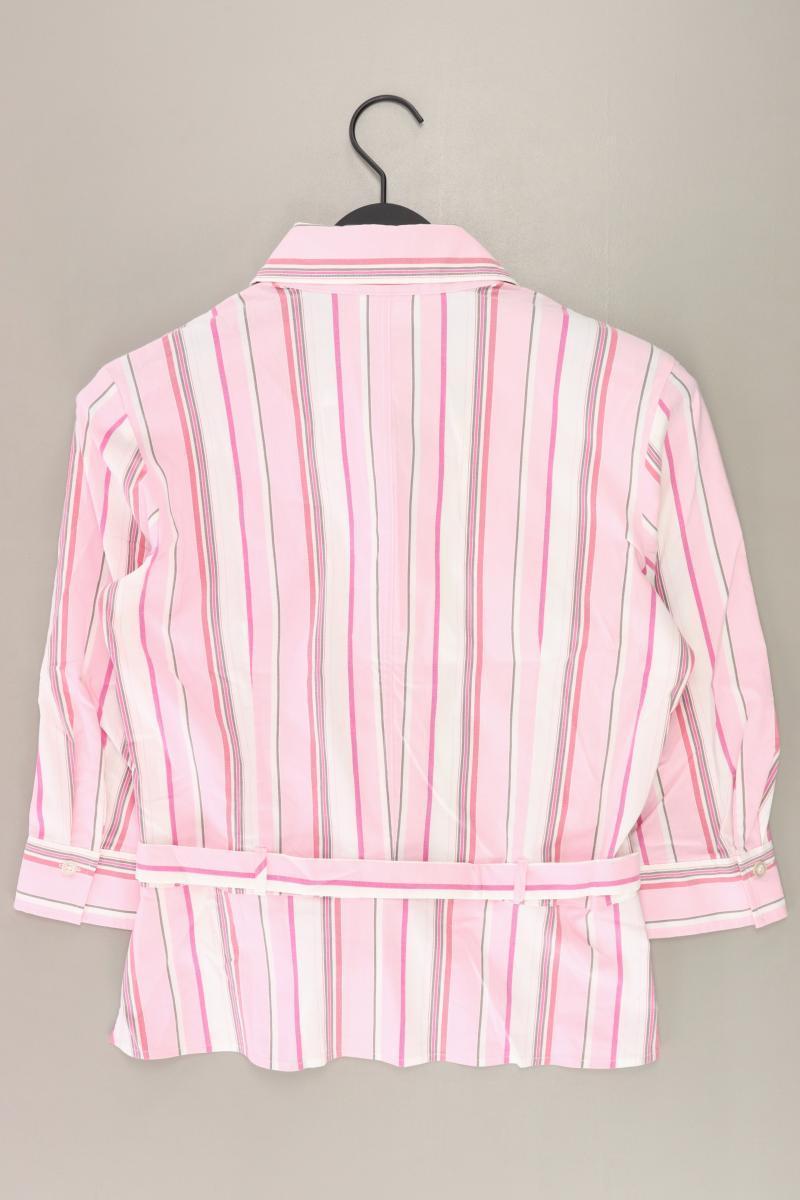 Frank Walder gestreifte Bluse Gr. 38 3/4 Ärmel pink aus Baumwolle