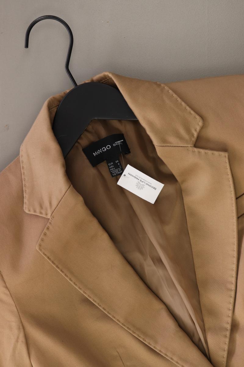 Mango Classic Blazer Gr. 34 braun aus Baumwolle