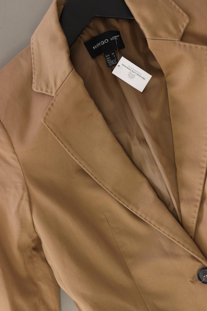 Mango Classic Blazer Gr. 34 braun aus Baumwolle