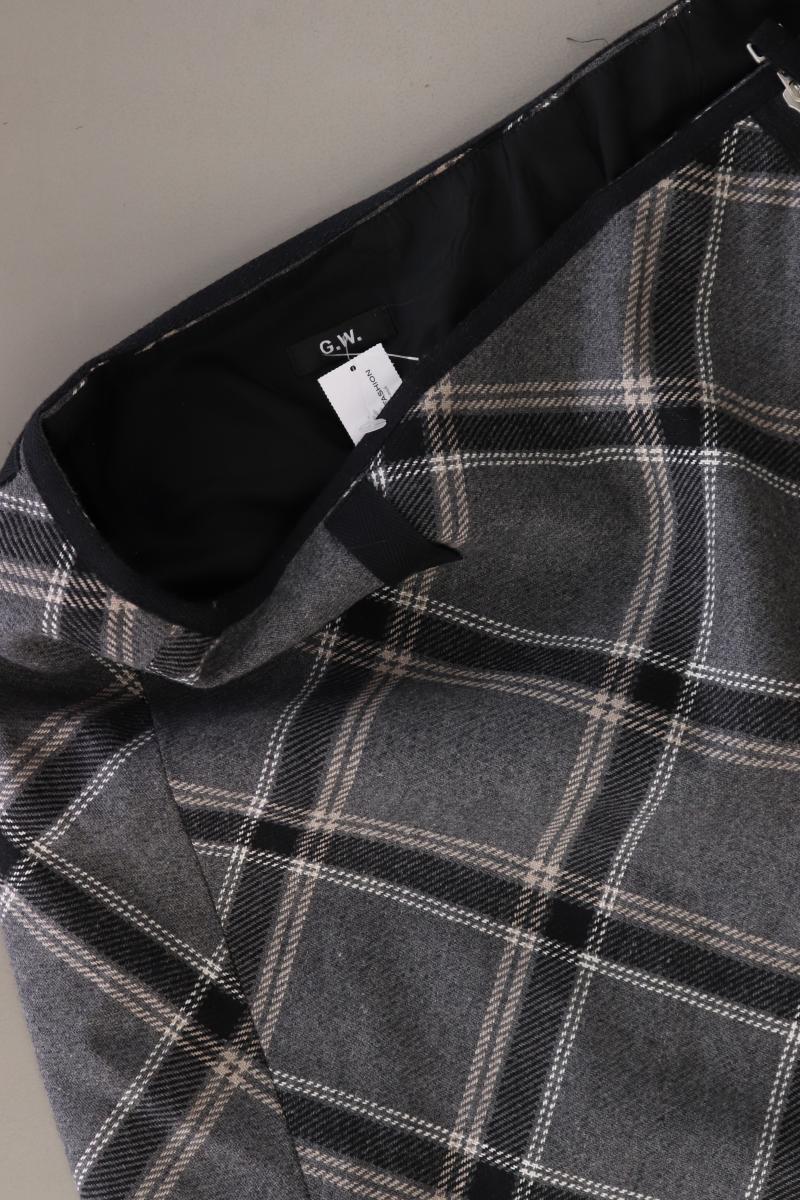 Gerry Weber Rock Gr. 40 kariert grau aus Baumwolle