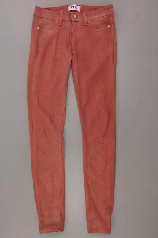 Paige Skinny Jeans mit Glitzer Gr. W25 orange aus Lyocell
