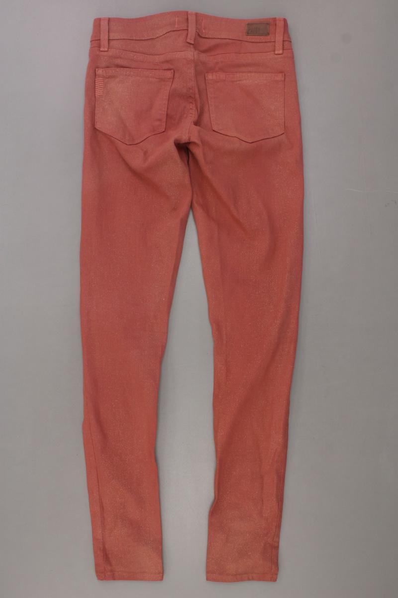 Paige Skinny Jeans mit Glitzer Gr. W25 orange aus Lyocell