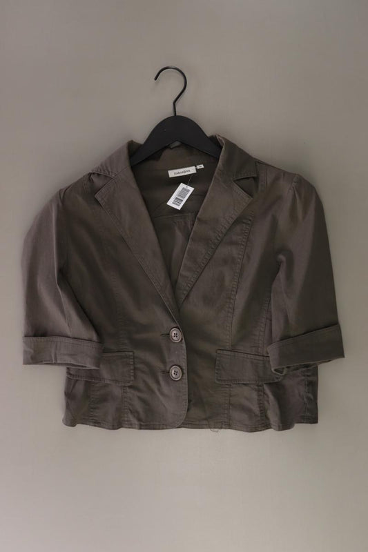 Zabaione Kurzarm Blazer Gr. M olivgrün aus Baumwolle